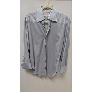 Cuzzens Light Grey Long-Sleeve Button-Down Shirt